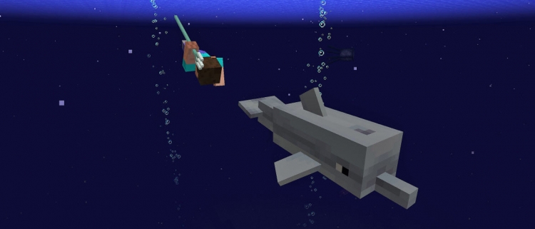 В Minecraft появятся дельфины